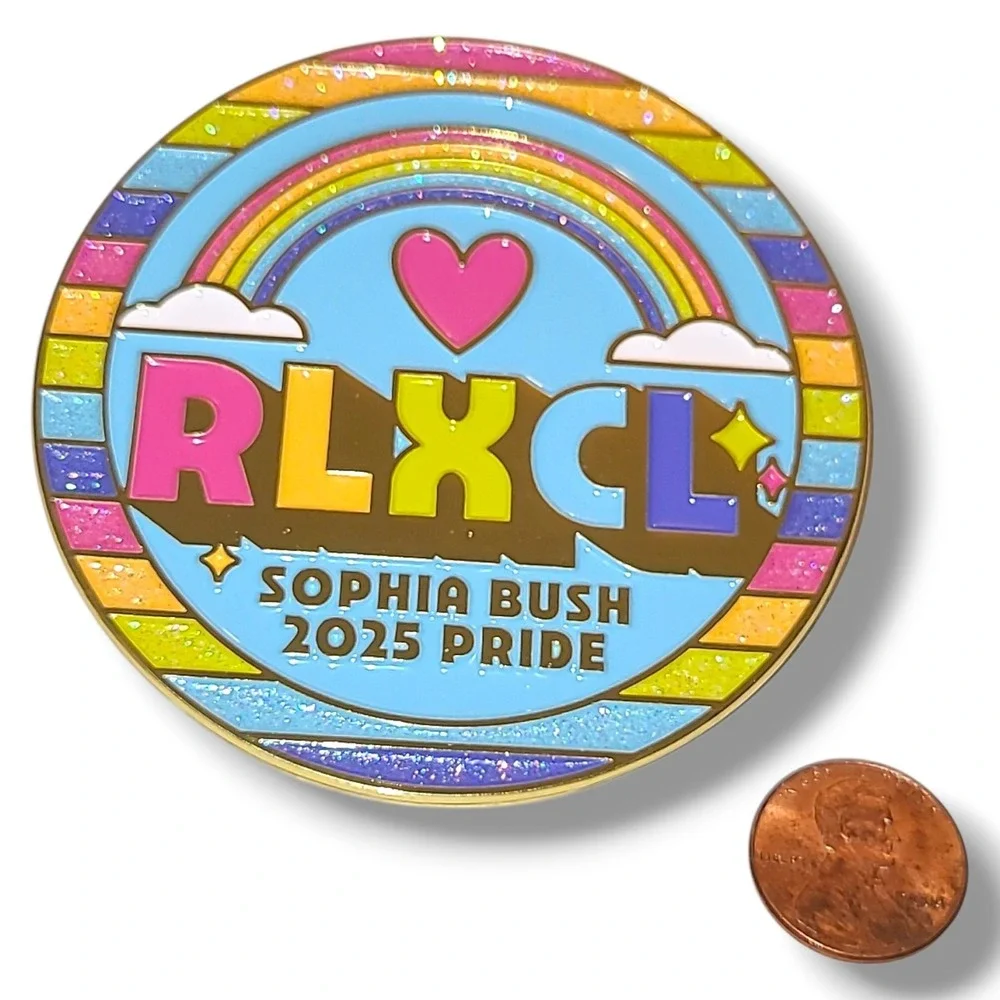 RLXCL Sophia Bush‎ 2025 Pride Rainbow Enamel Pin Rachel Lynn Corri Lynn Rare